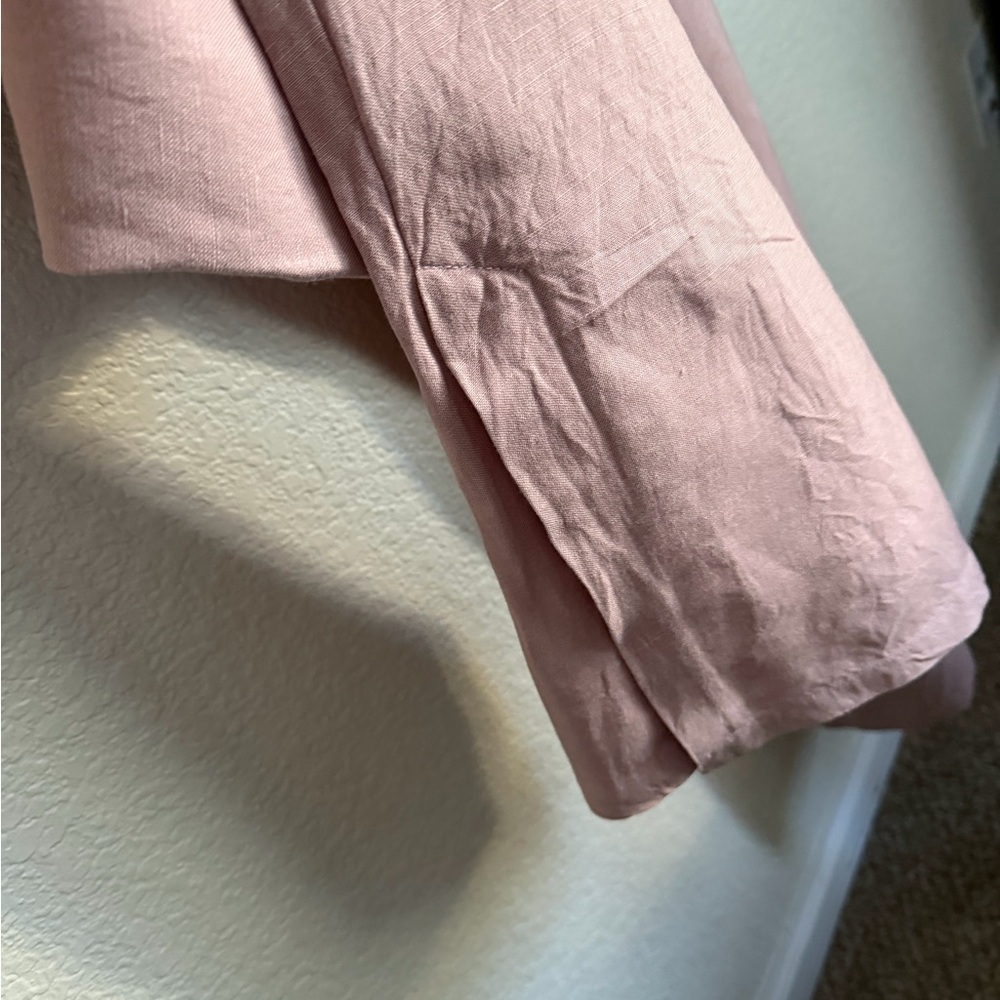 Hatch Noa Maternity Pregnancy Linen Jumpsuit 0 Blush Pink - Picture 7 of 12